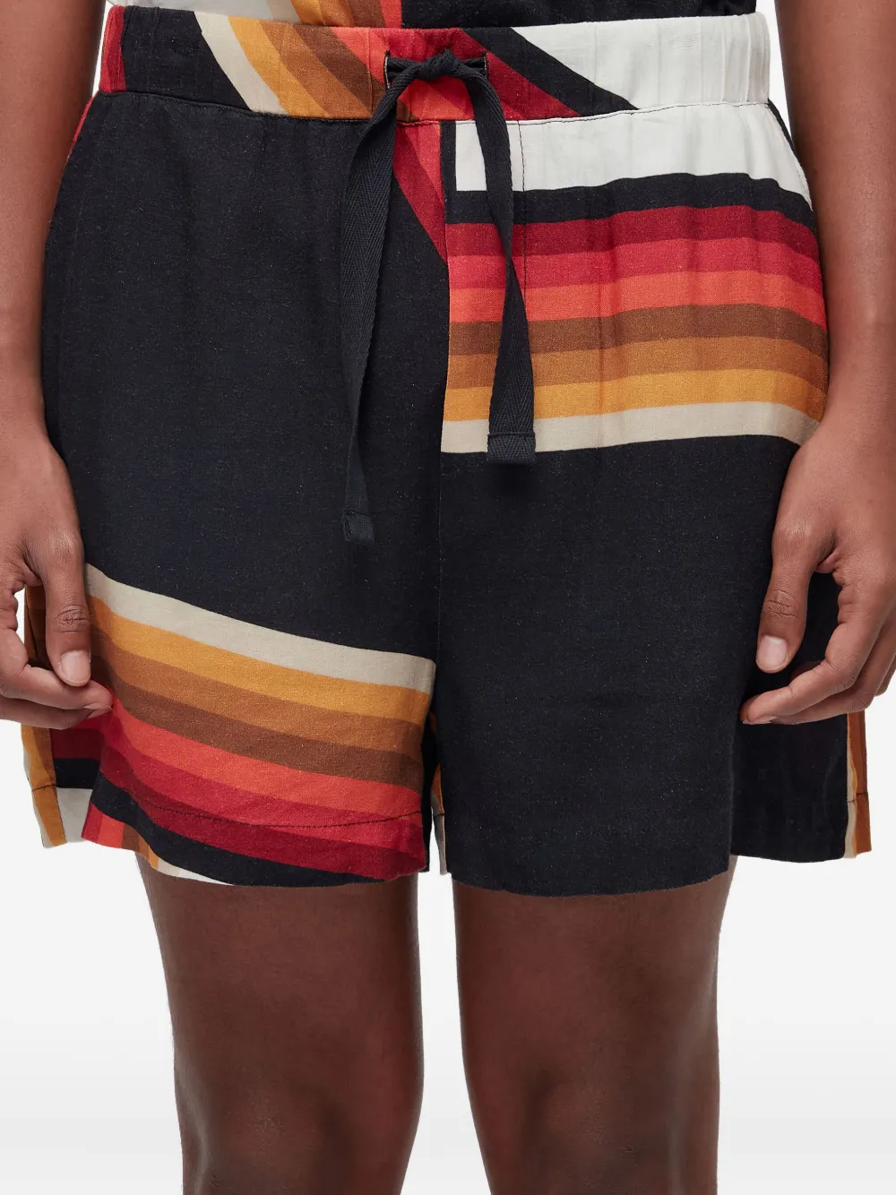 Osklen Wave-pattern Drawstring Shorts In Multi