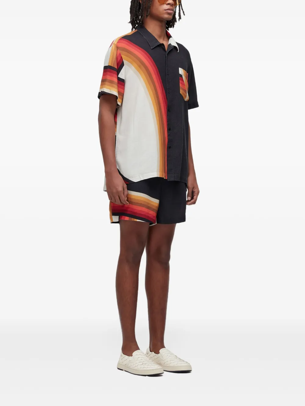 Osklen wave-pattern drawstring shorts | Track & Running Shorts | Image 2