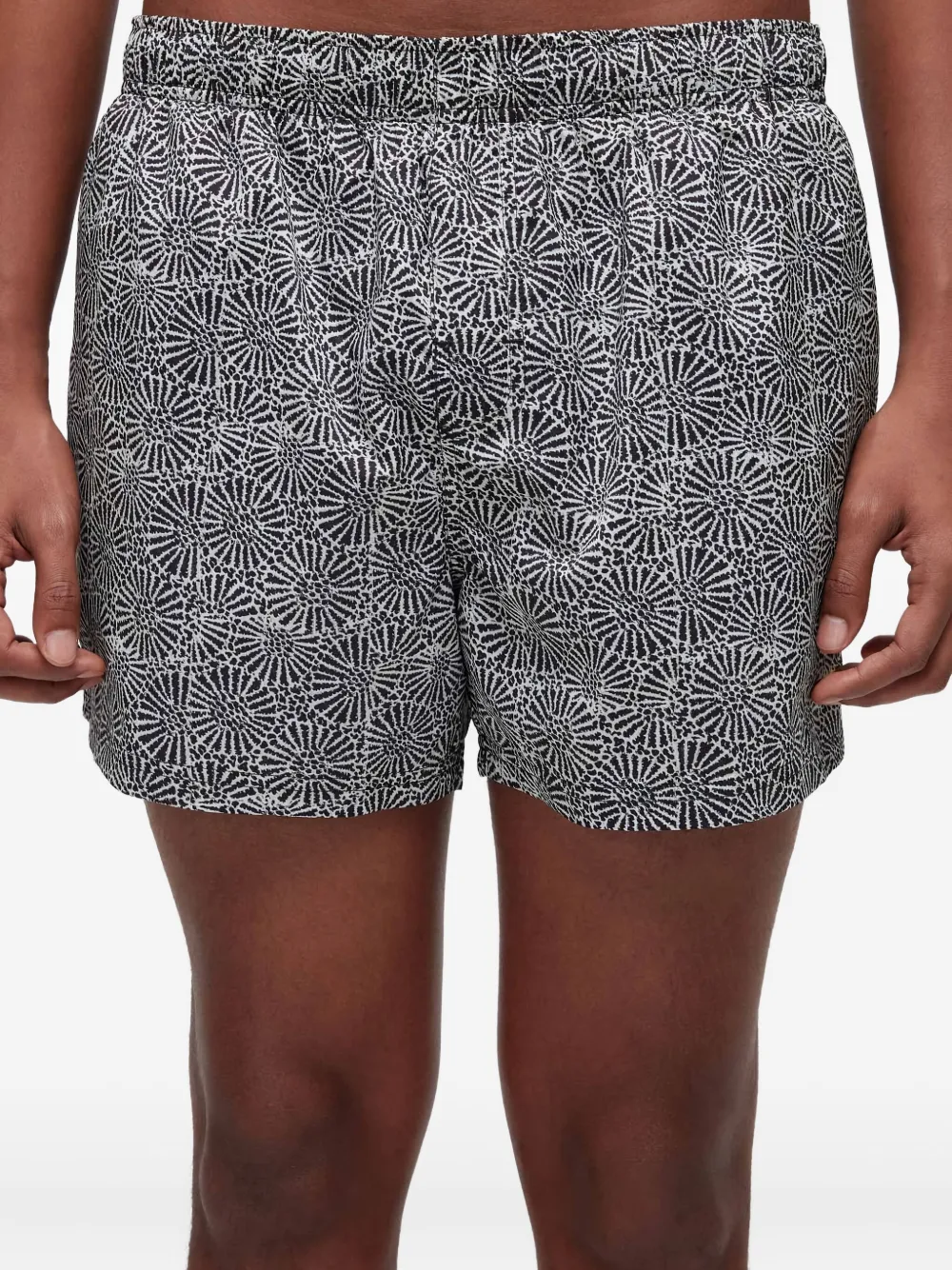 Osklen Zwembroek met geometrische print - Zwart