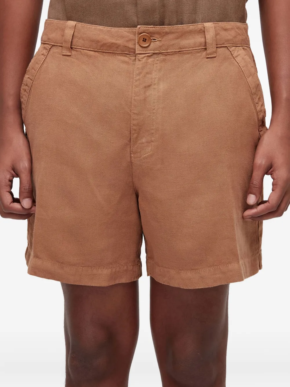 Osklen Linen Shorts In Brown