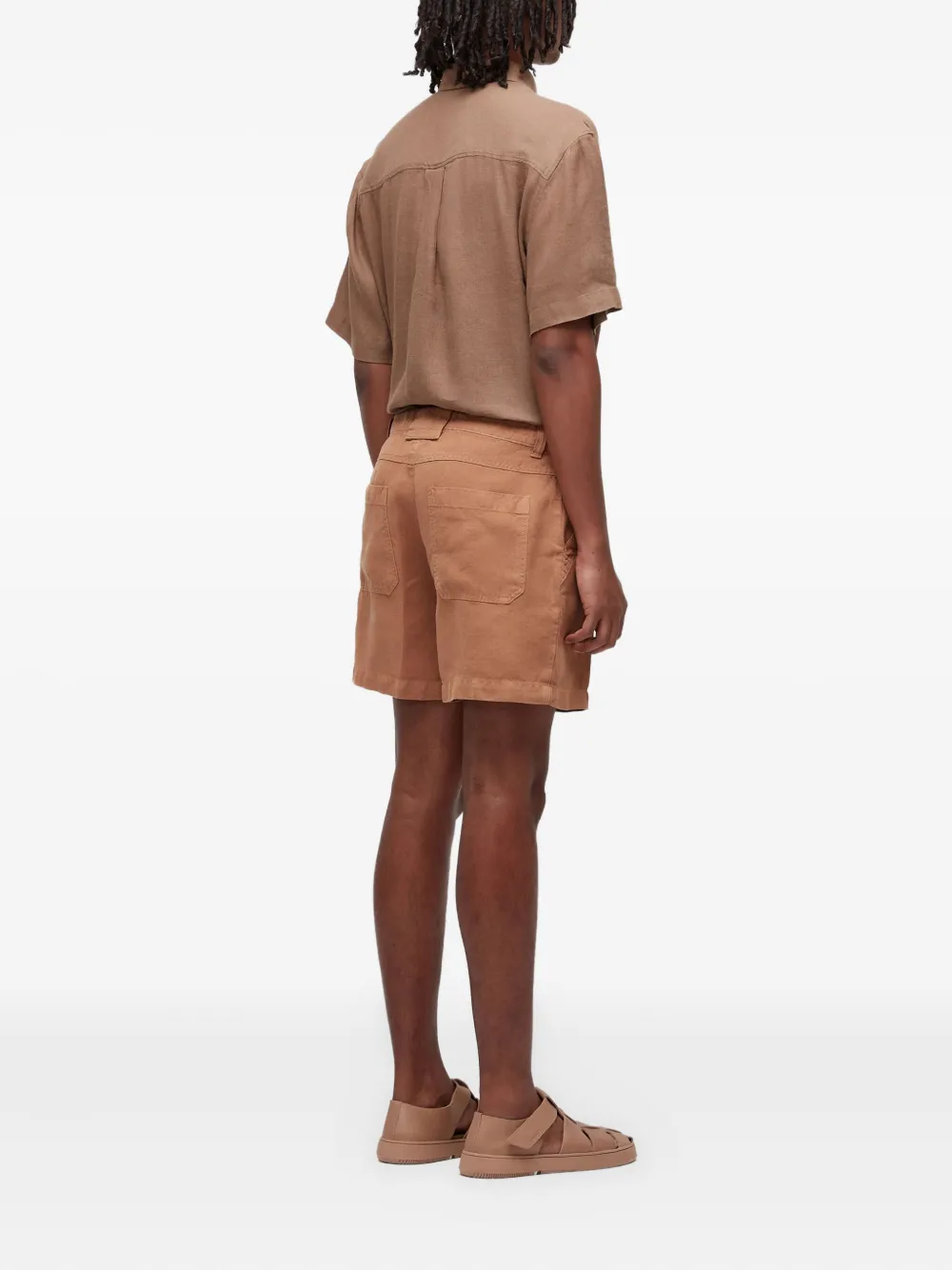 Osklen Linen Shorts In Brown