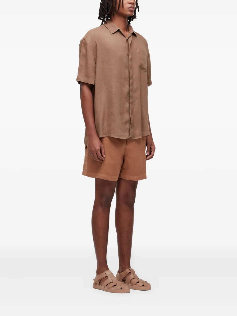 Osklen linen shorts | Tailored Shorts | Image 2