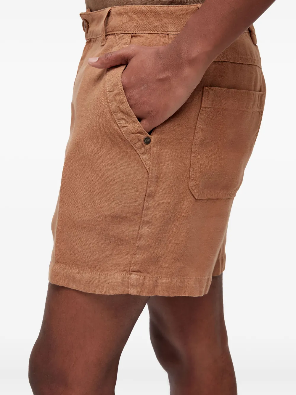 Osklen Linen Shorts In Brown