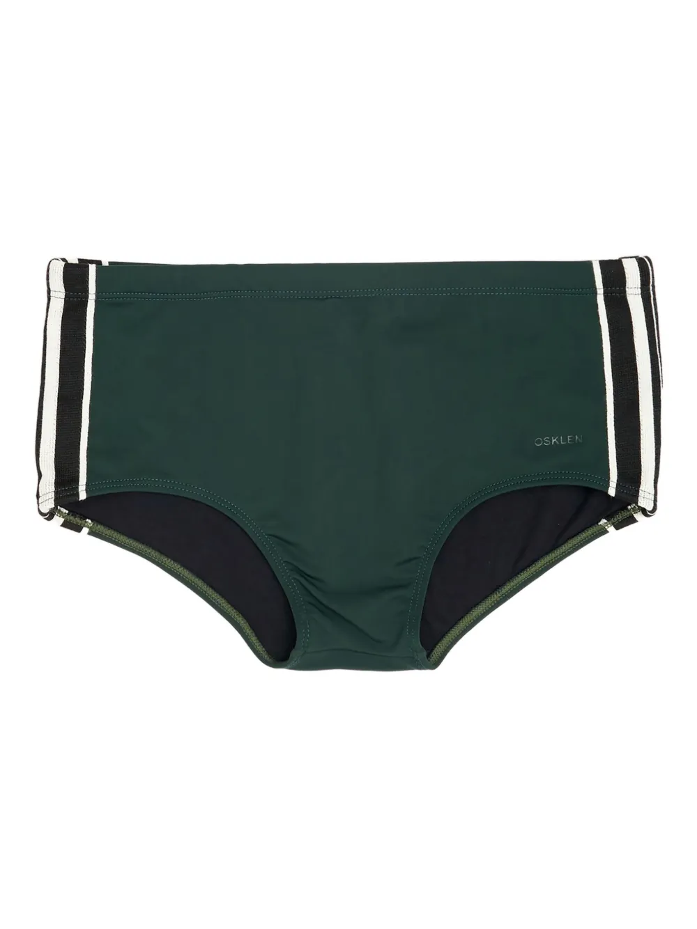 Osklen slip de bain à détails rayés | vert | Image 1