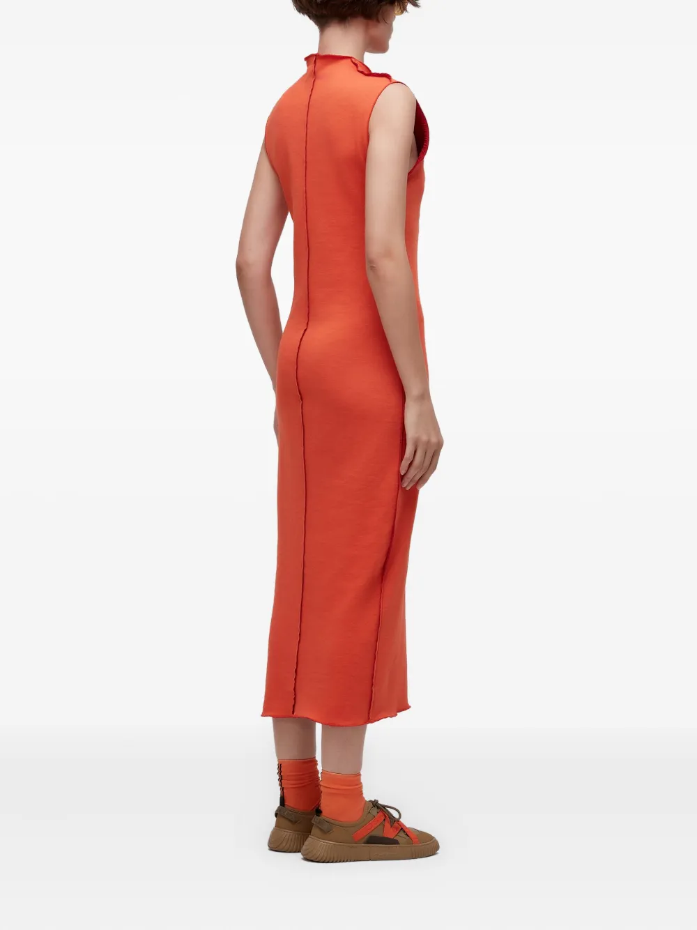 Osklen Sleeveless Midi Dress In Orange
