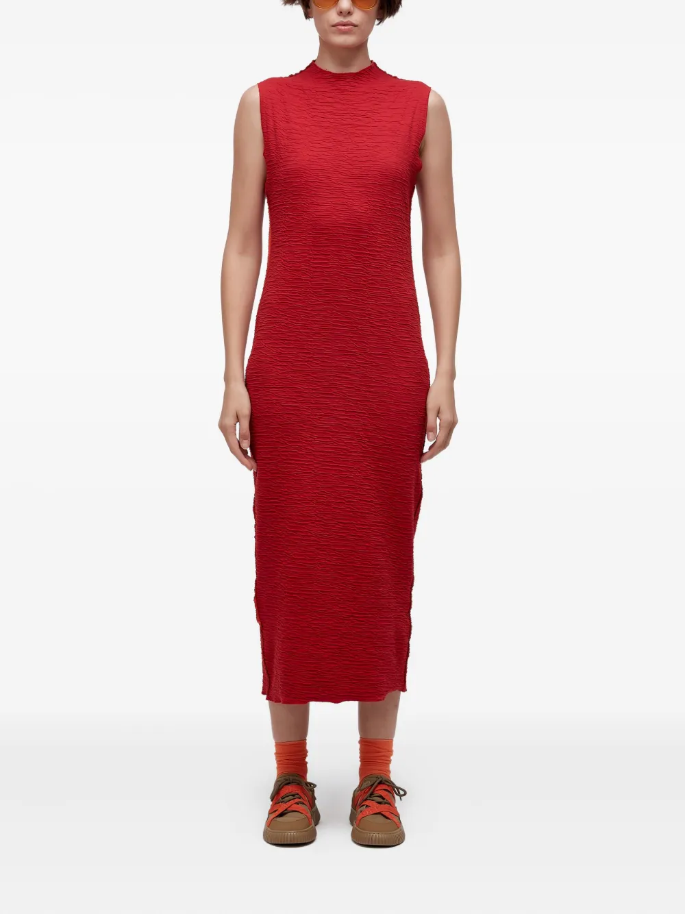 Osklen Sleeveless Midi Dress In Orange