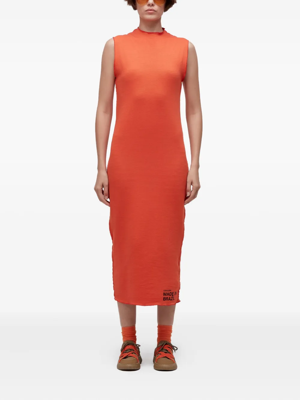 Osklen Mouwloze midi-jurk - Oranje