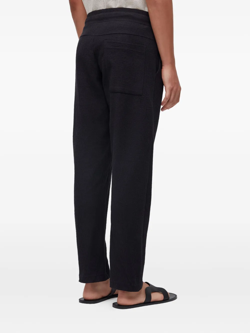 Osklen Canelado Drawstring Trousers In Black