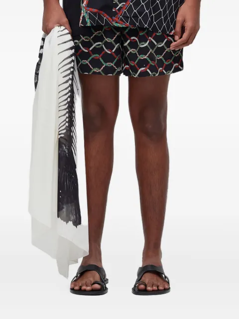 Osklen rope-pattern drawstring shorts