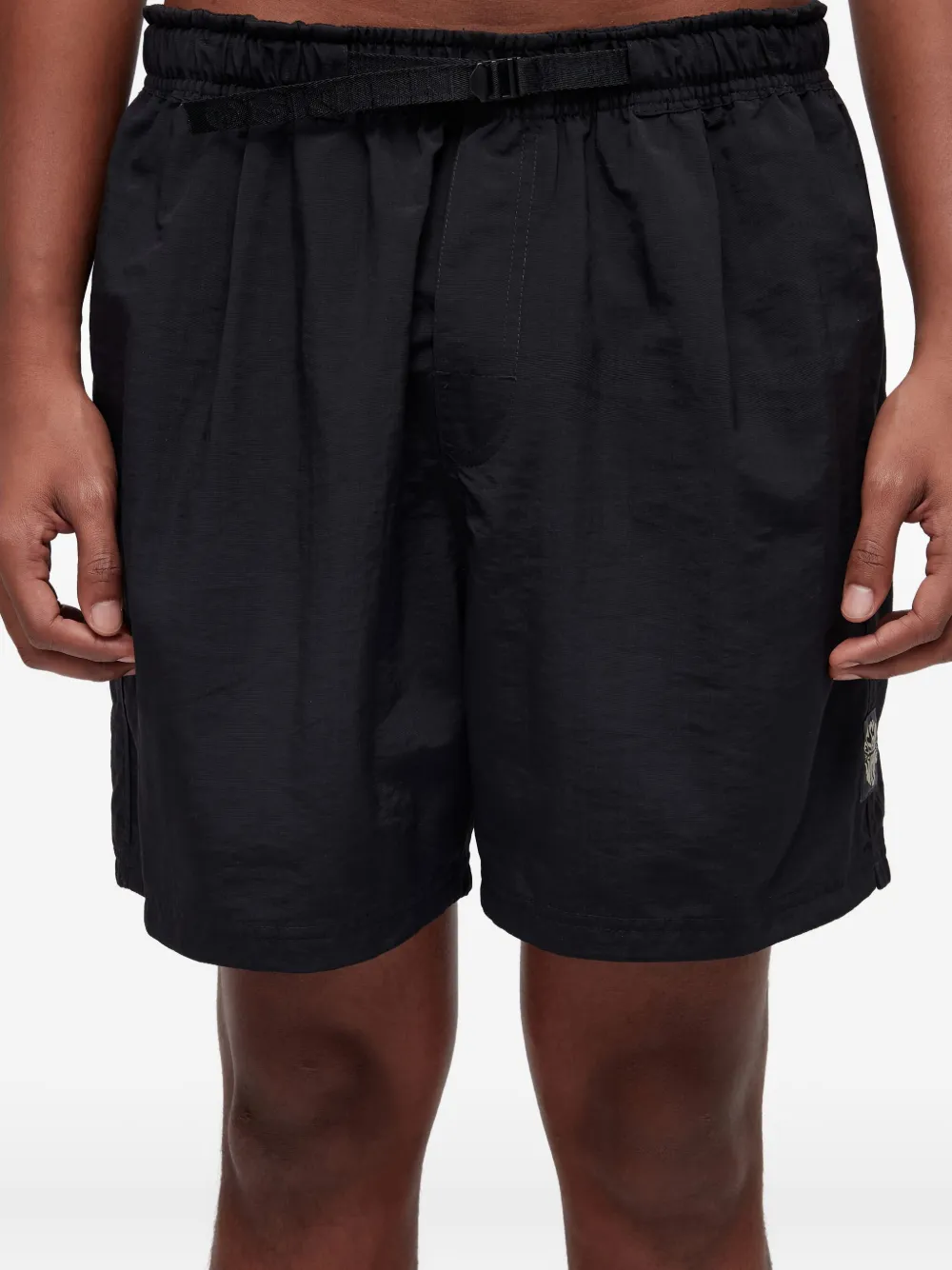 Osklen Over Pacific Elastic-waistband Patch-pocket Shorts In Black