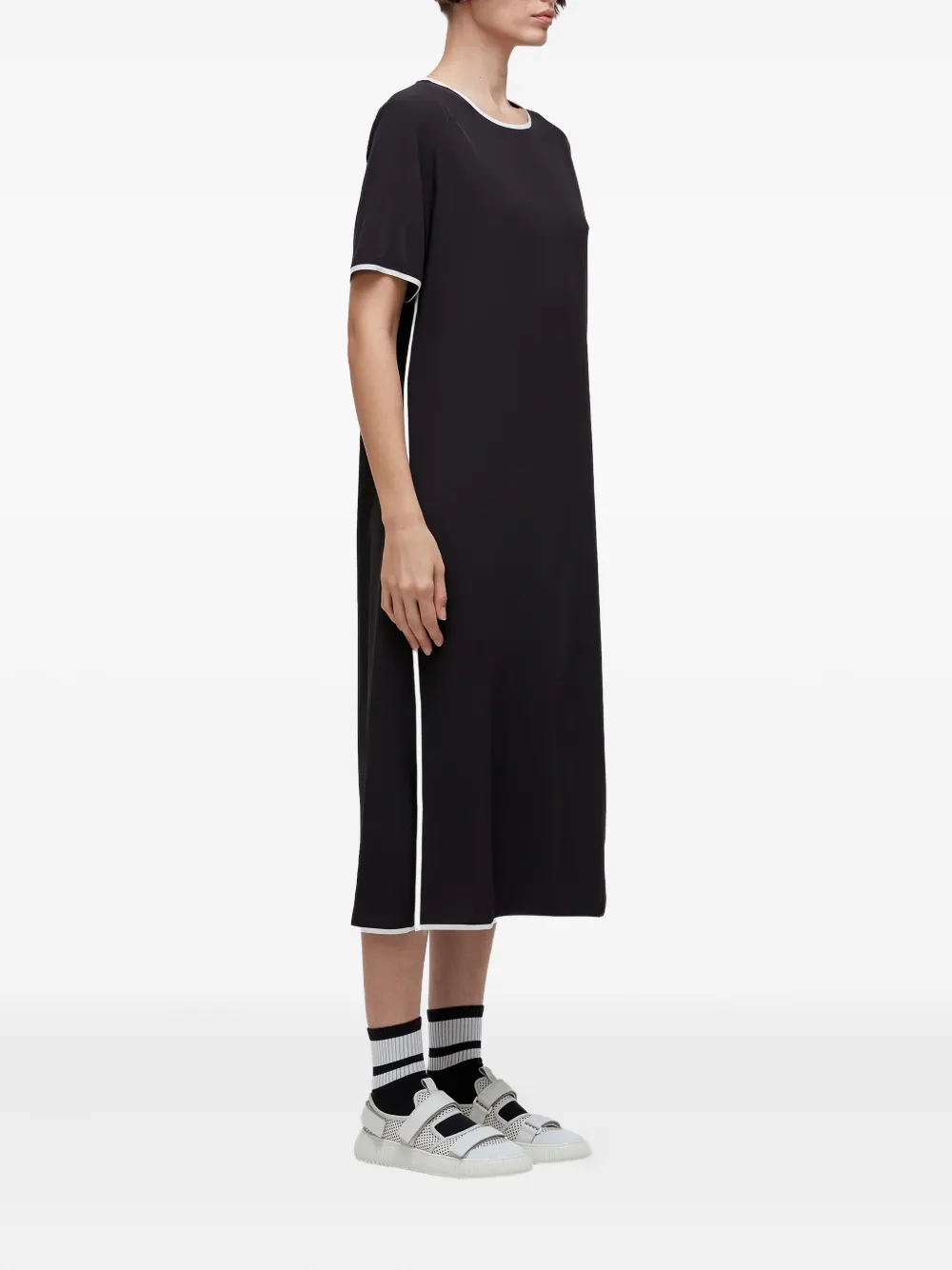 Osklen Bias gebonden midi-jurk Zwart