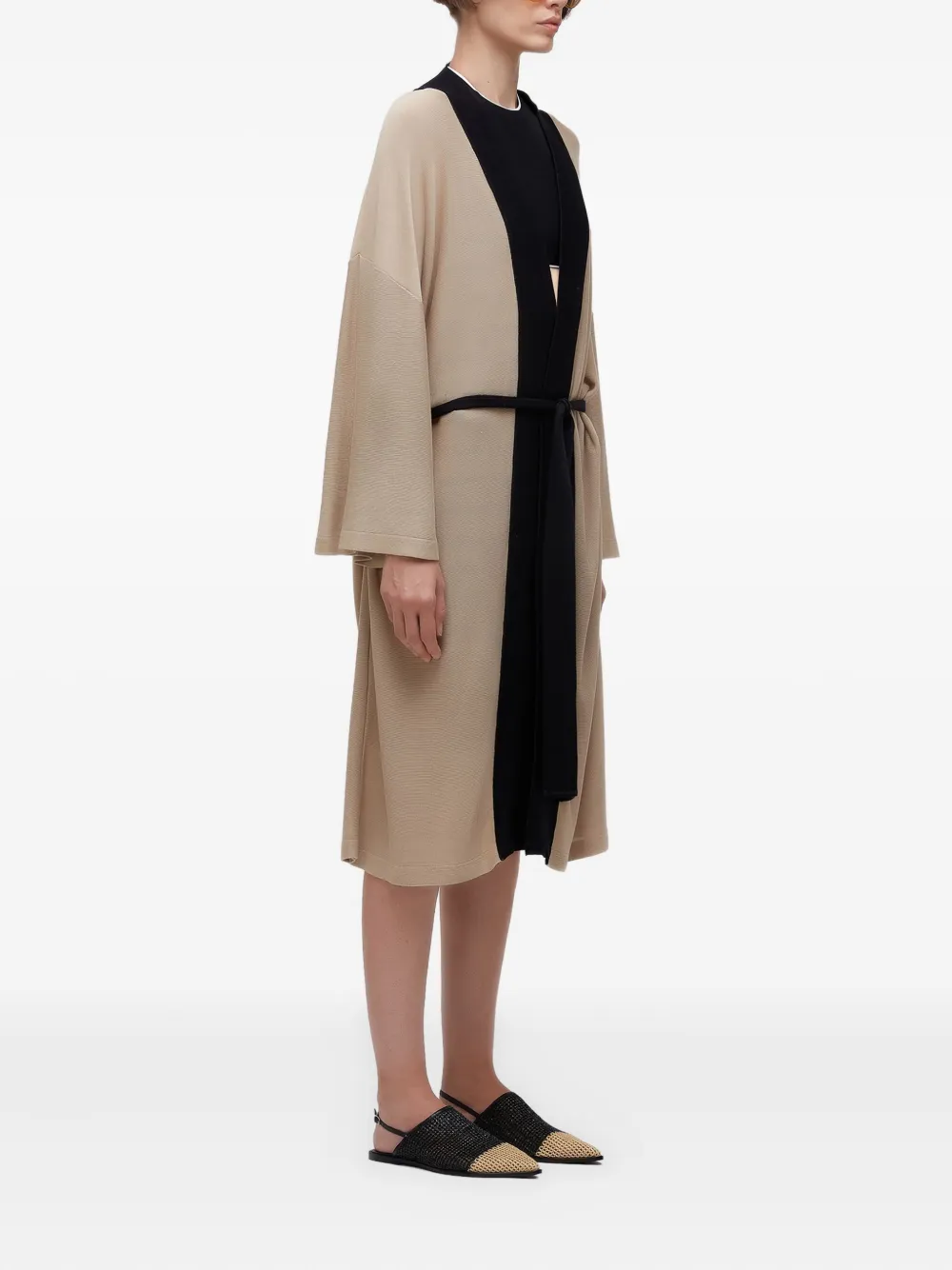 Osklen Knitted Belted Coat - Neutrals 