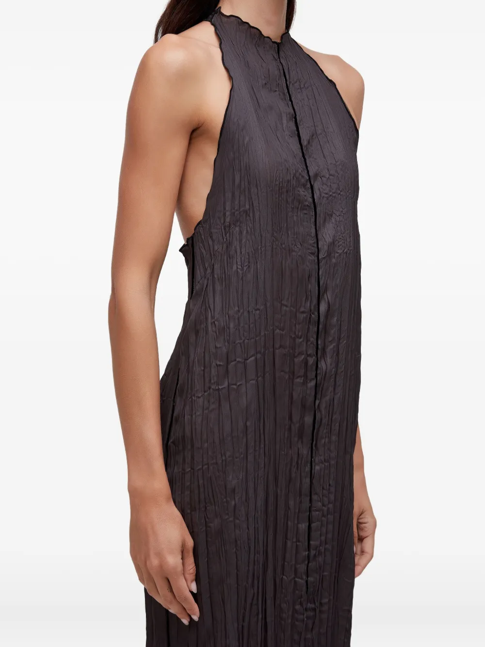 Osklen Raglan Satin Double-face Maxi Dress In Black