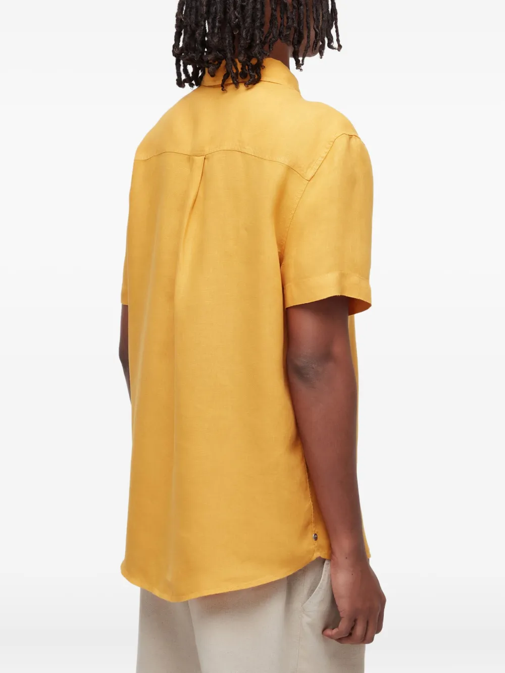 Osklen MC linnen overhemd Geel