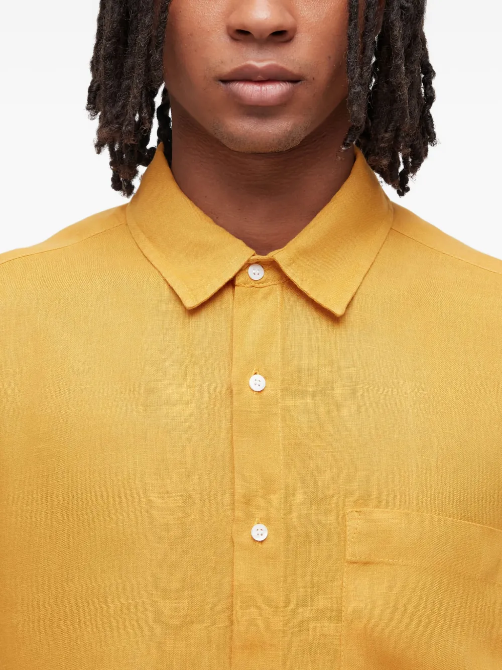 Osklen MC linnen overhemd Geel