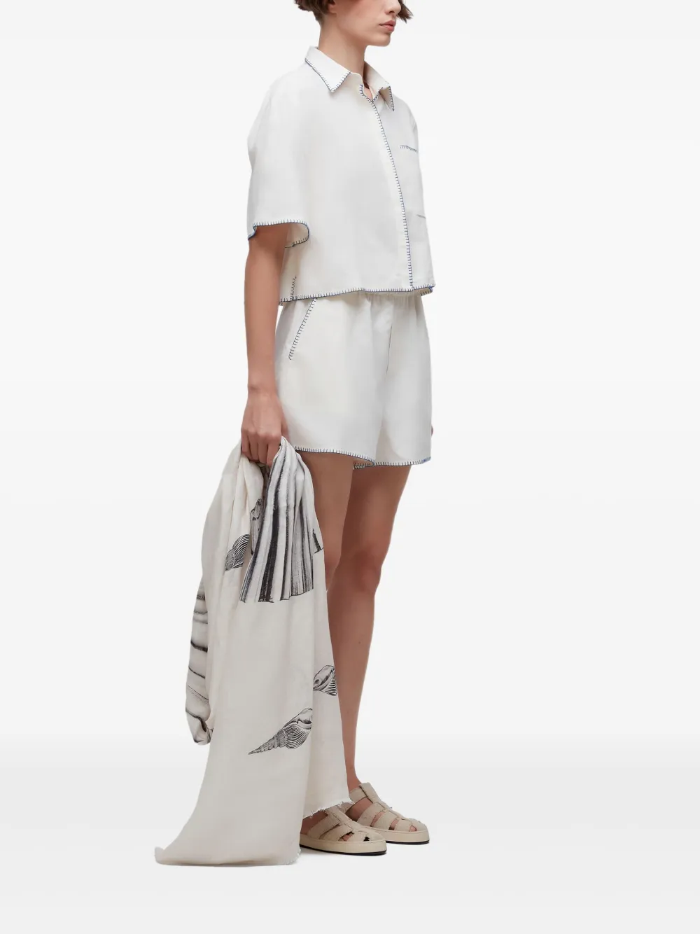 Osklen Blouse met contrasterend stiksel - Wit