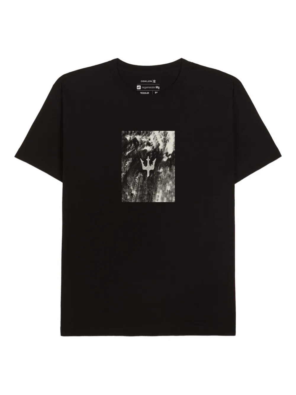 Osklen trident-print T-shirt | Black | Image 1