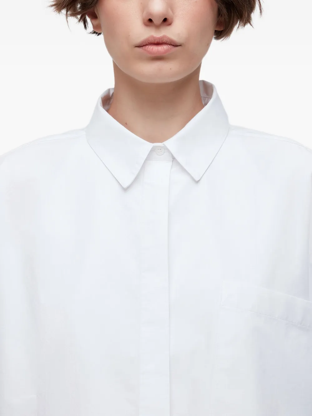 Osklen Long-sleeve Cropped Shirt In White
