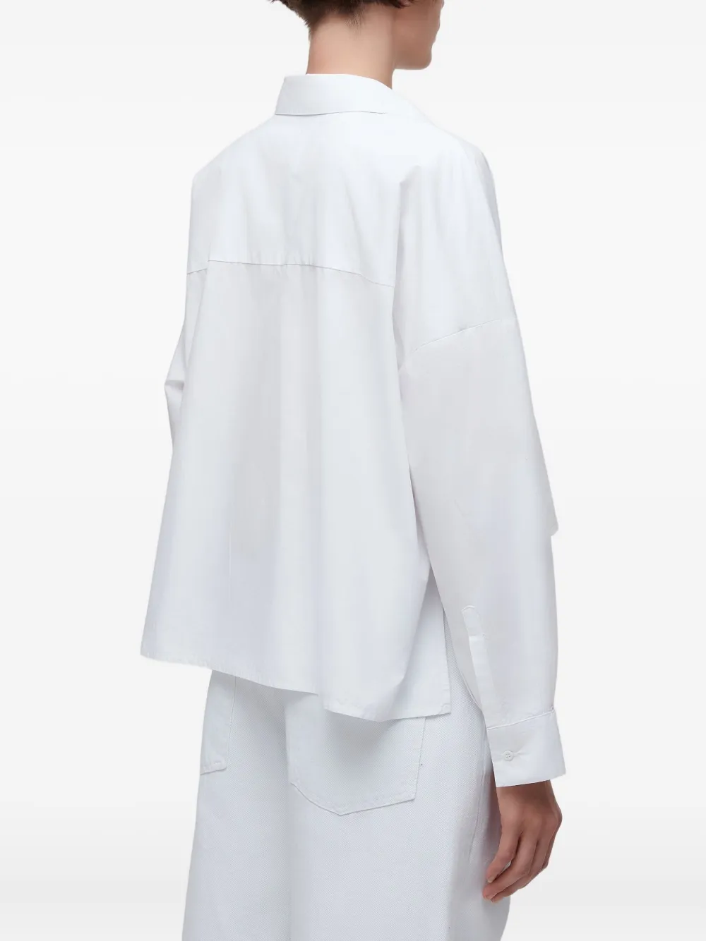 Osklen Long-sleeve Cropped Shirt In White