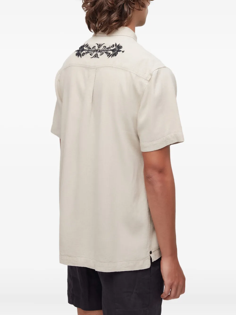 Osklen Embroidered Button-fastening Shirt In Neutral