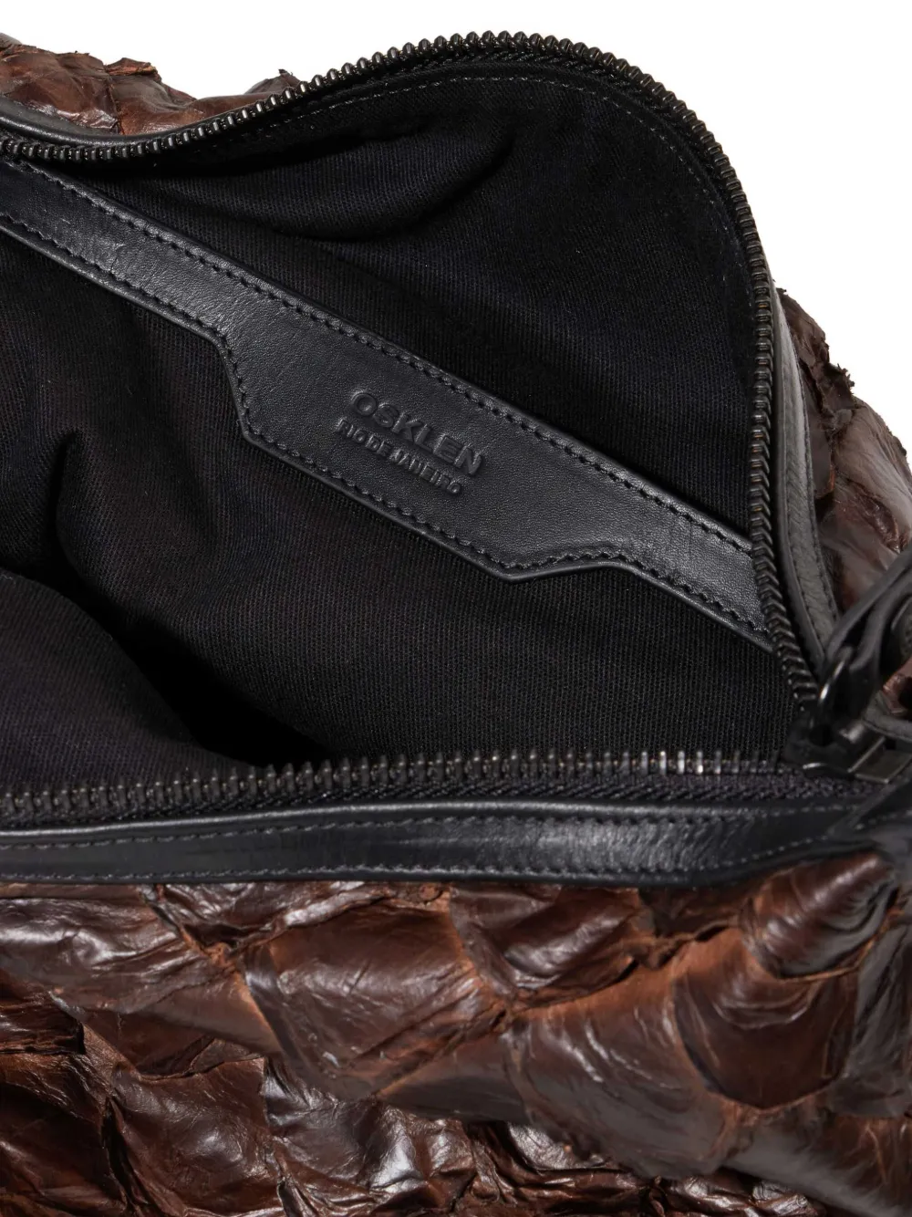 Osklen Large Bakare Quilted Leather Shoulder Bag In Brown