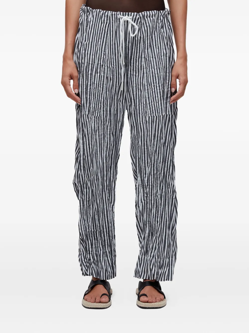 Osklen Stripe-pleated Trousers In Blue