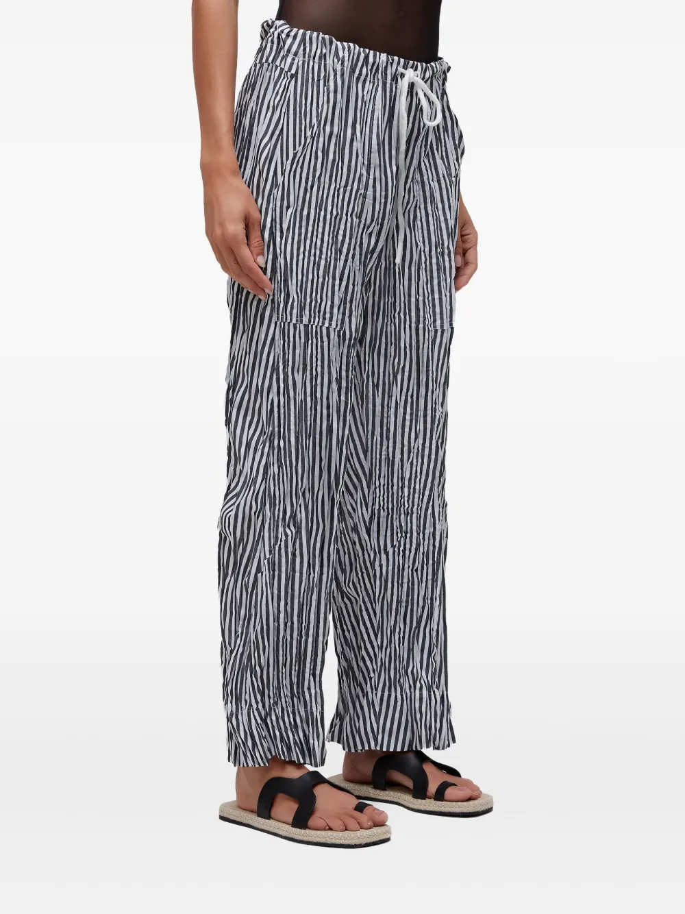 Osklen Stripe-pleated Trousers In Blue