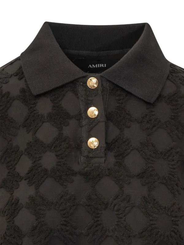 AMIRI MA quad ポロシャツ 正規品 AMIRI MA Quad ポロシャツ | ブラック | FARFETCH JP