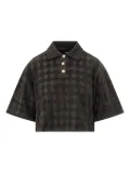 AMIRI MA Quad textured-pattern polo shirt - Black
