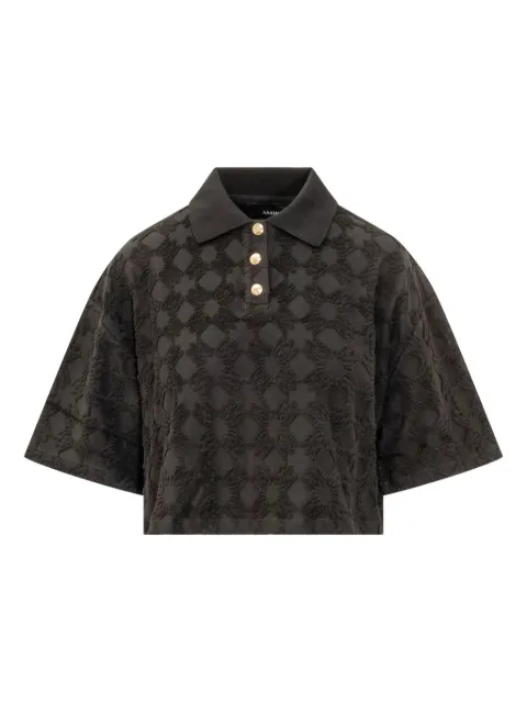 AMIRI MA Quad textured-pattern polo shirt