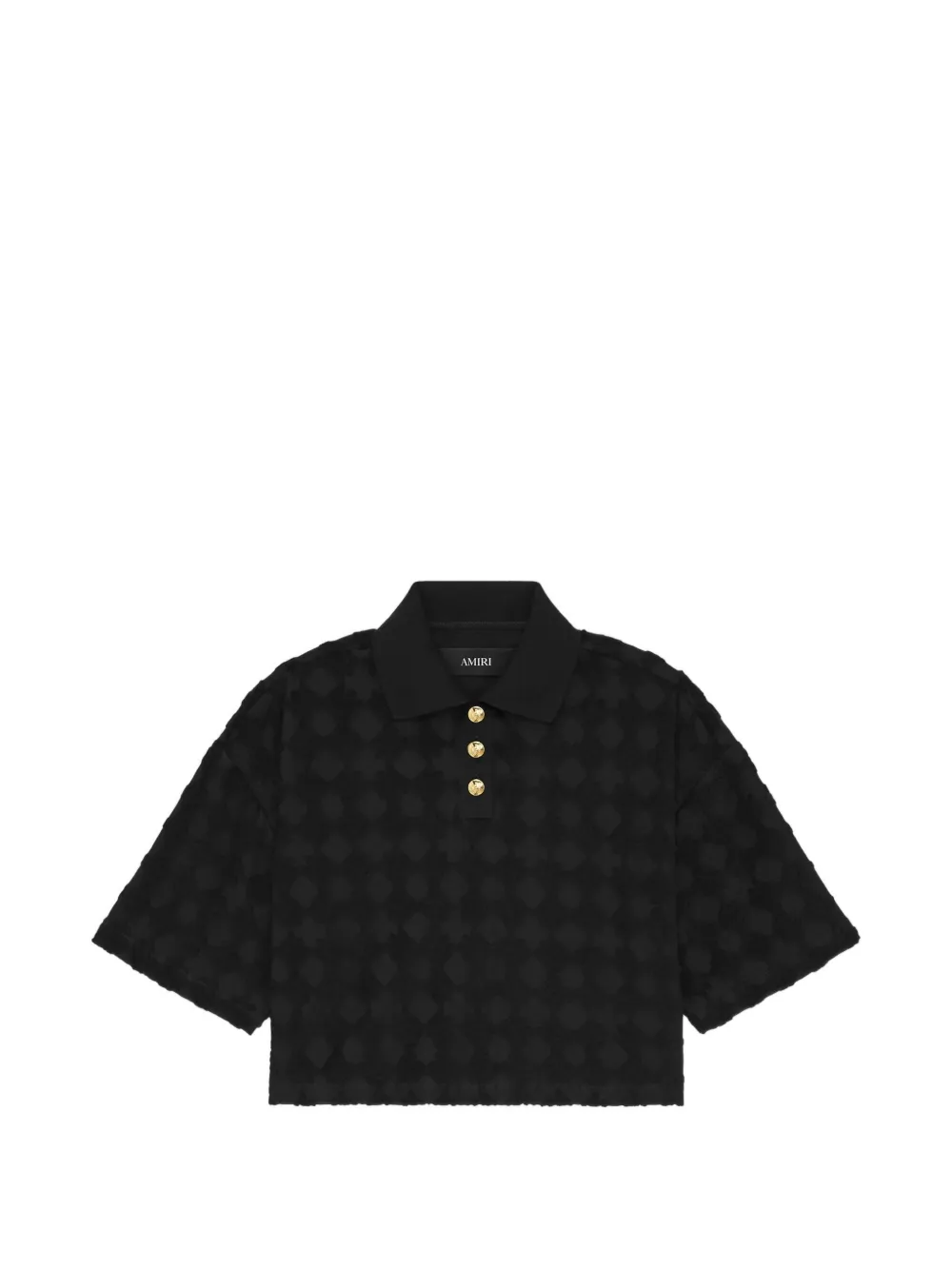 AMIRI MA Quad poloshirt met textuur Zwart