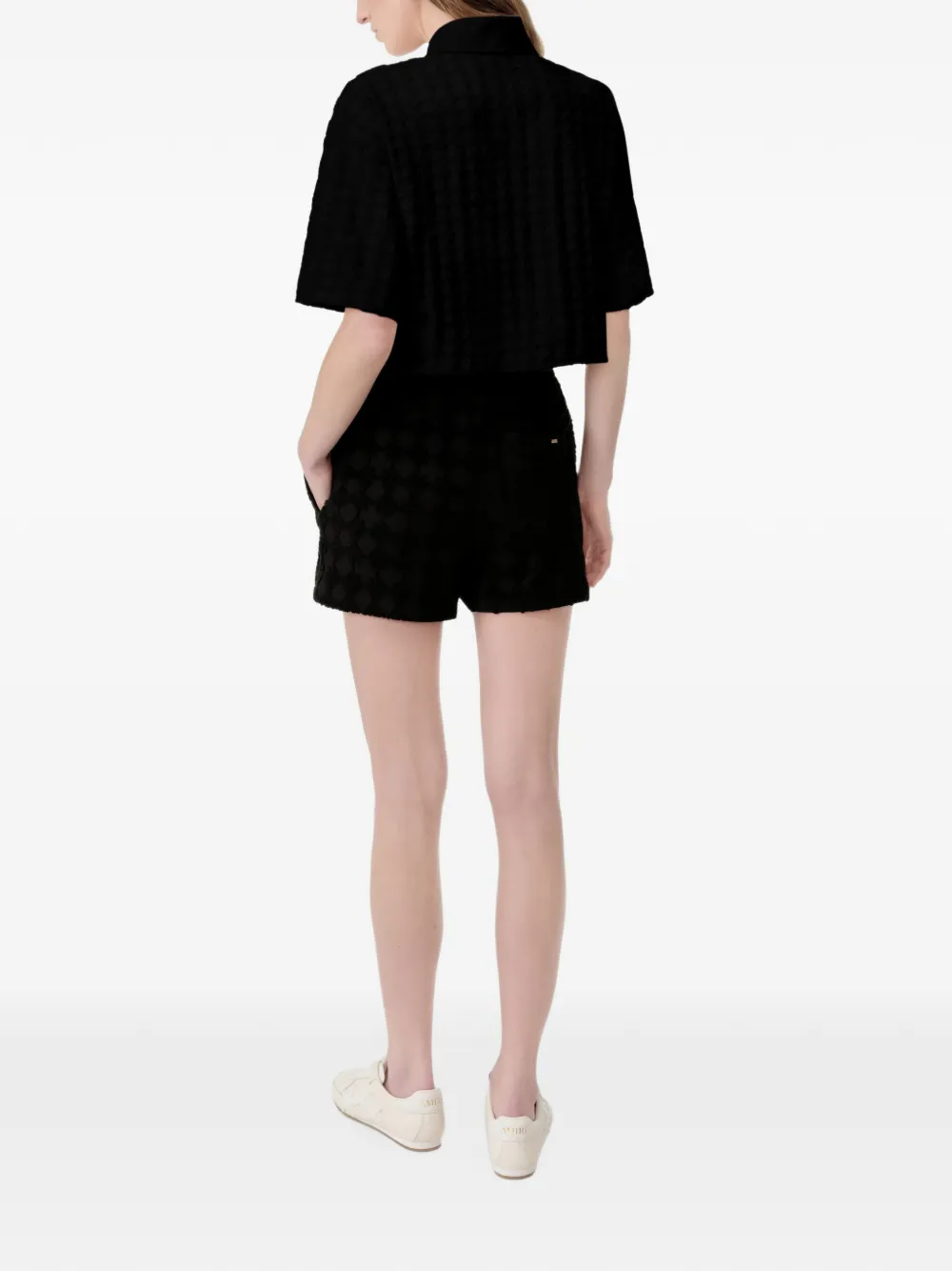 AMIRI MA Quad poloshirt met textuur Zwart