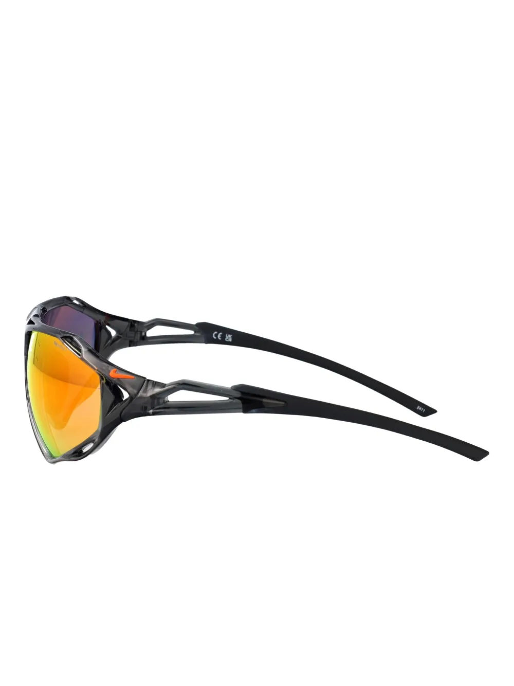 Nike Zeus Rize E reflective-lens sunglasses Zwart
