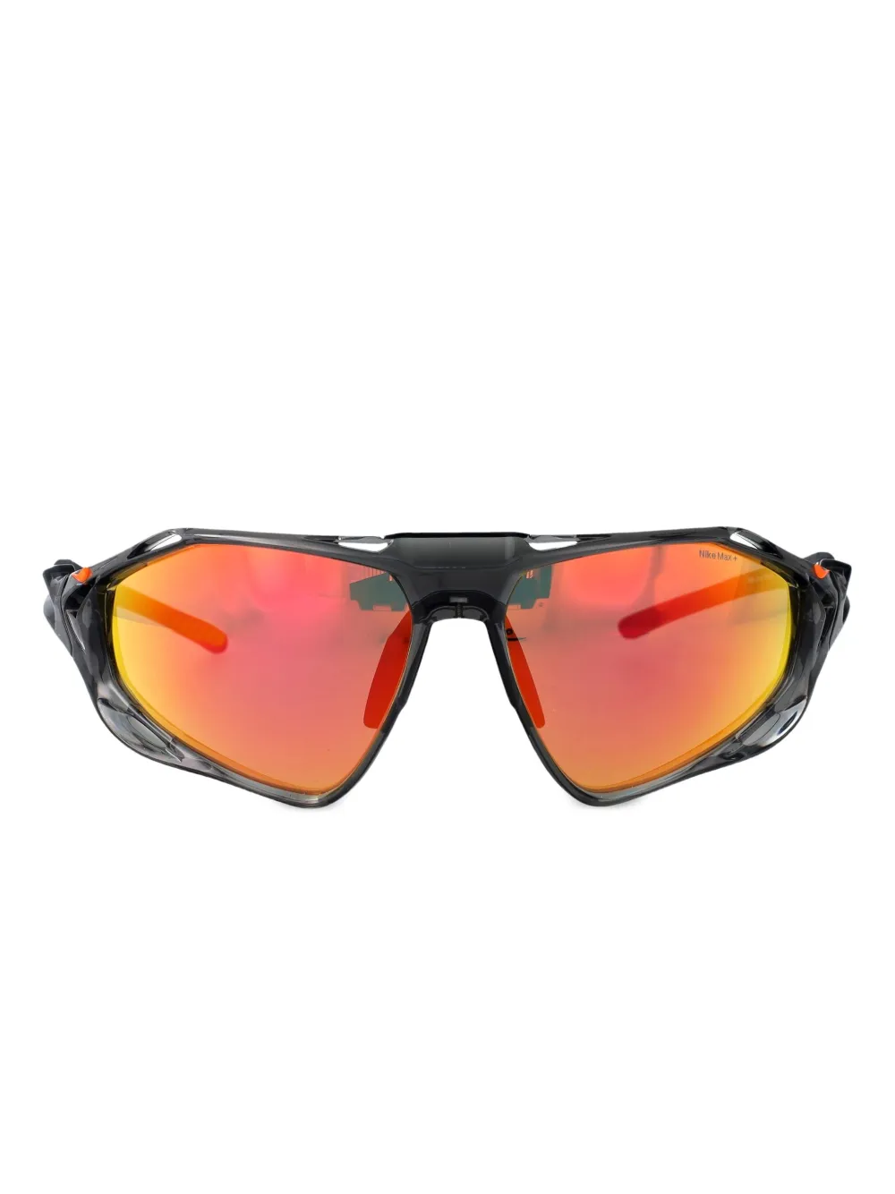 Nike Zeus Rize E reflective-lens sunglasses Zwart