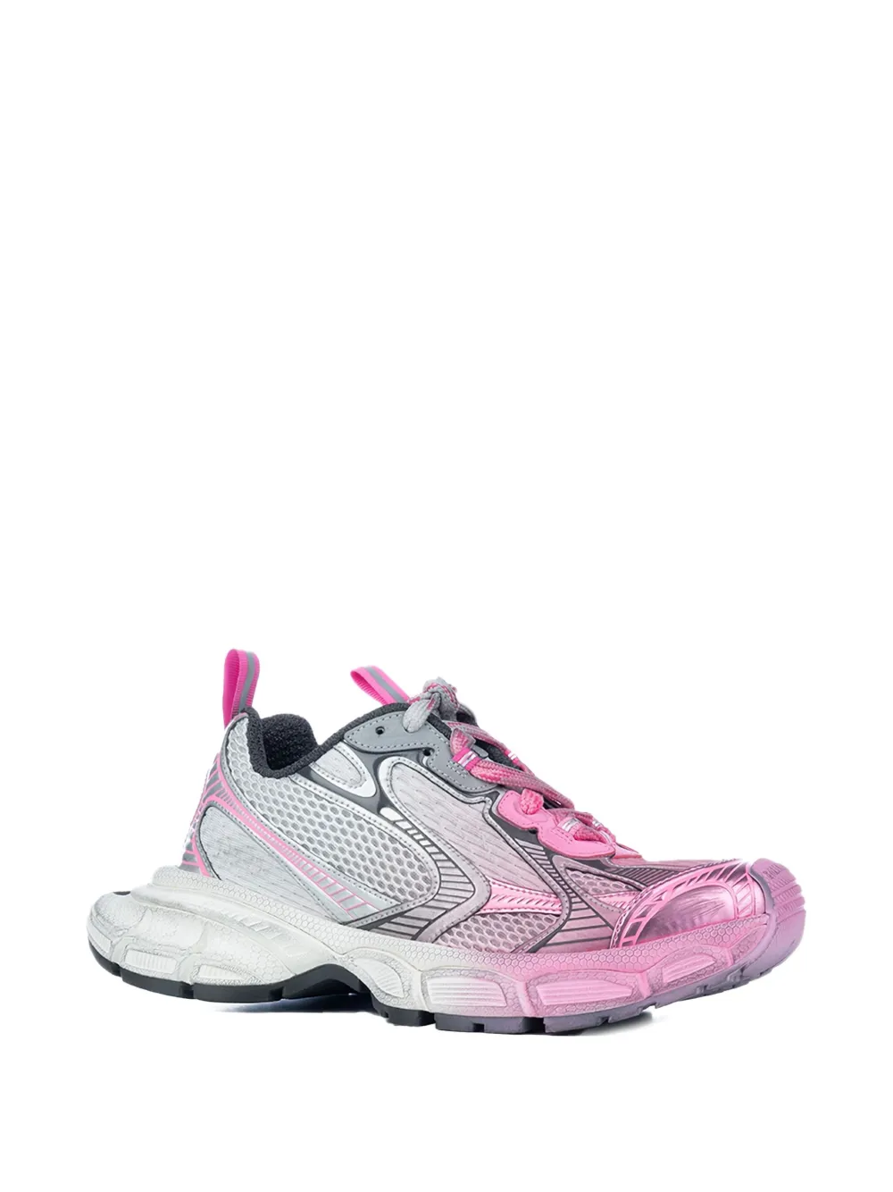 Balenciaga Mesh-panelled Sneakers In Size 3xl In Gray