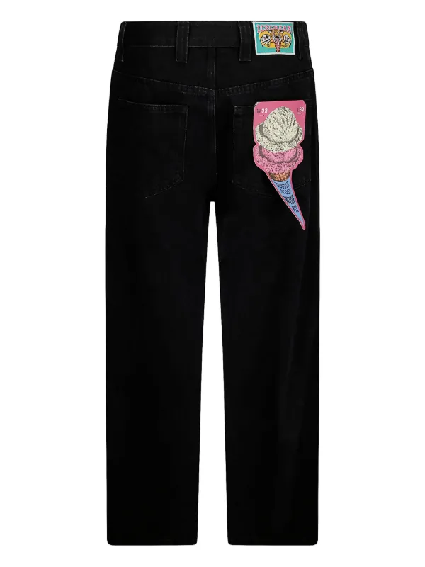 ICECREAM Running Dog Jeans | Black | FARFETCH ZA