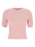 Magda Butrym ribbed short-sleeve sweater - Pink
