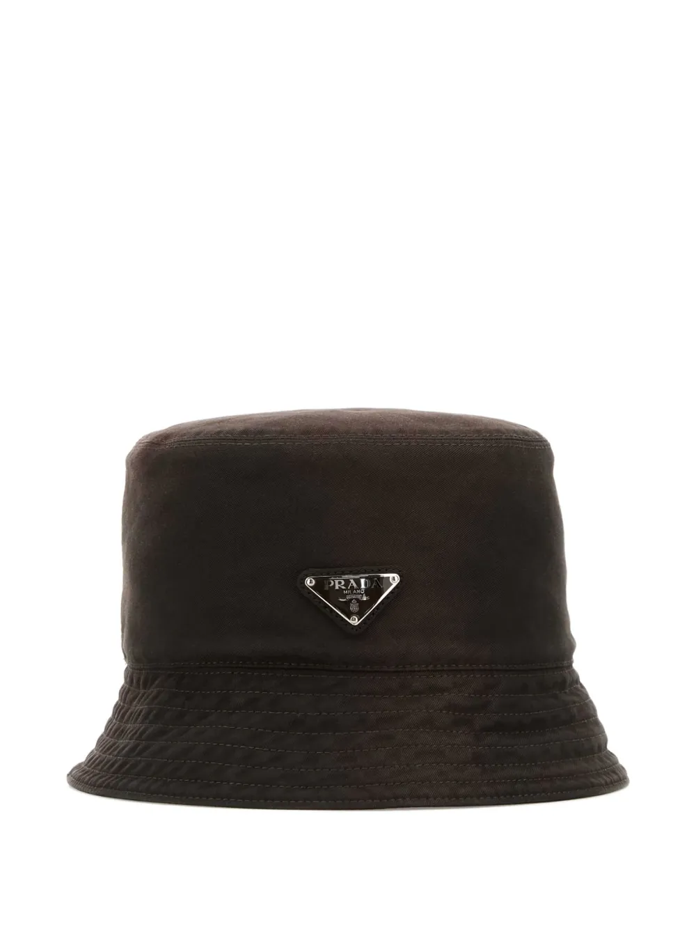 Prada Triangle-logo bucket hat Zwart