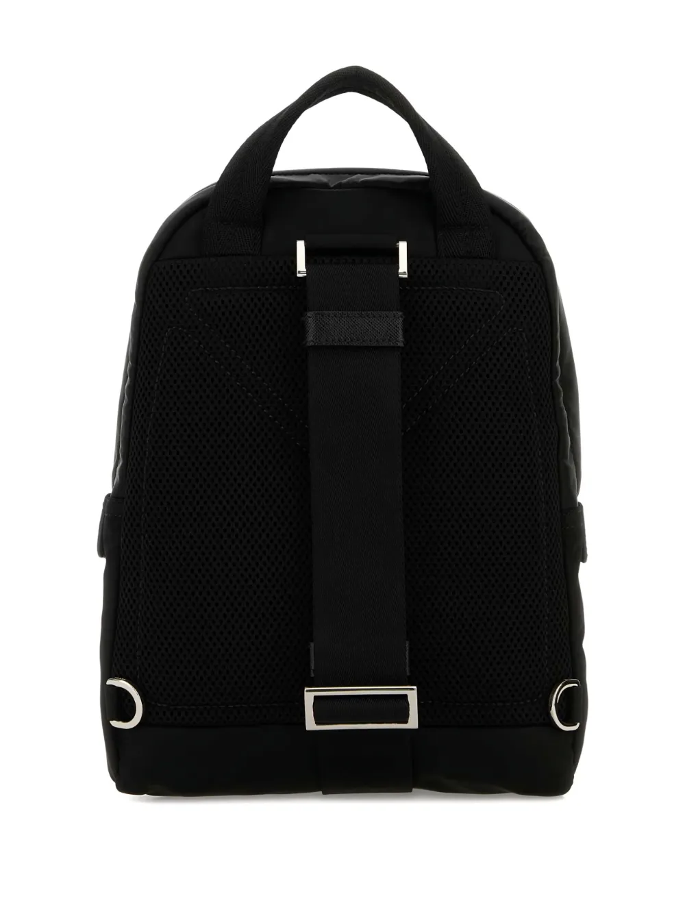 Prada Rugzak met logoplakkaat Zwart