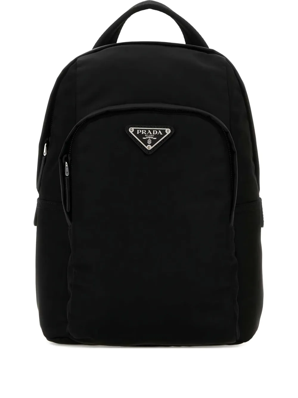 Prada Rugzak met logoplakkaat Zwart