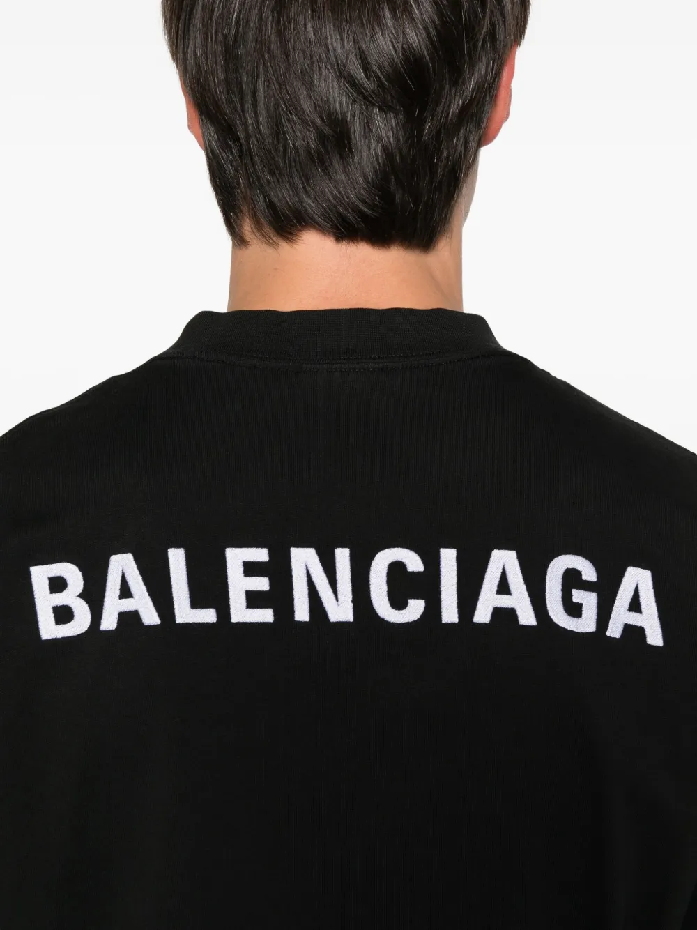 Balenciaga Katoenen T-shirt met logoprint Zwart