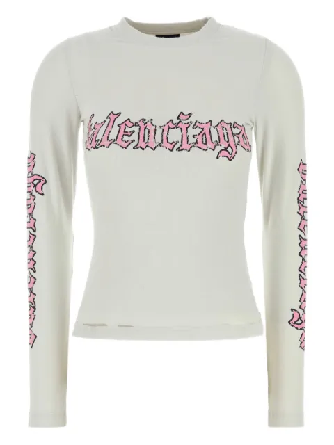 Balenciaga logo-print stretch t-shirt