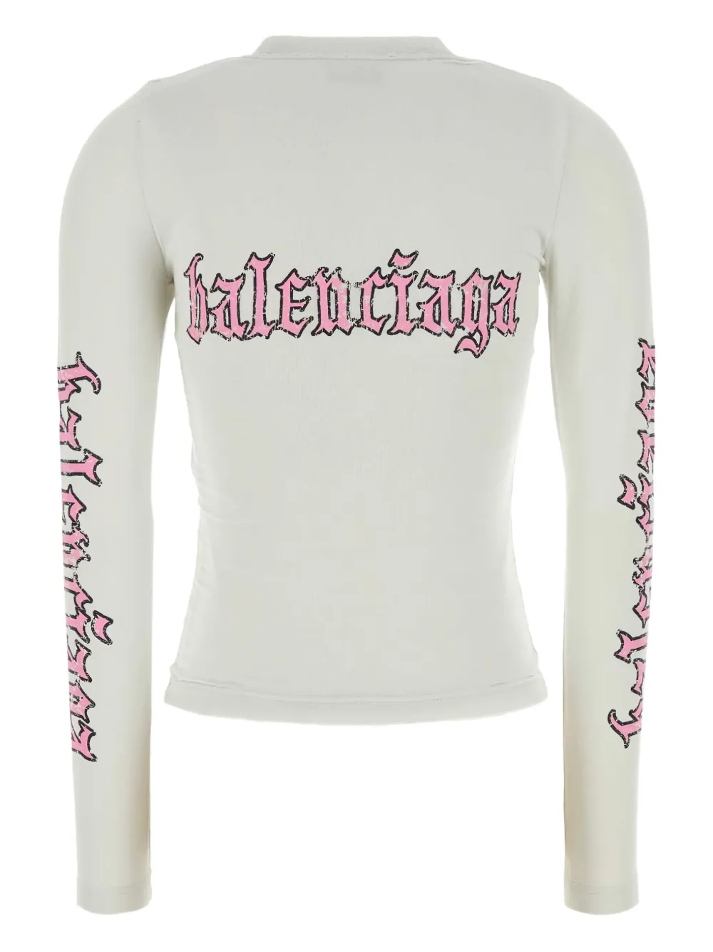 Balenciaga Stretch T-shirt met logoprint Wit