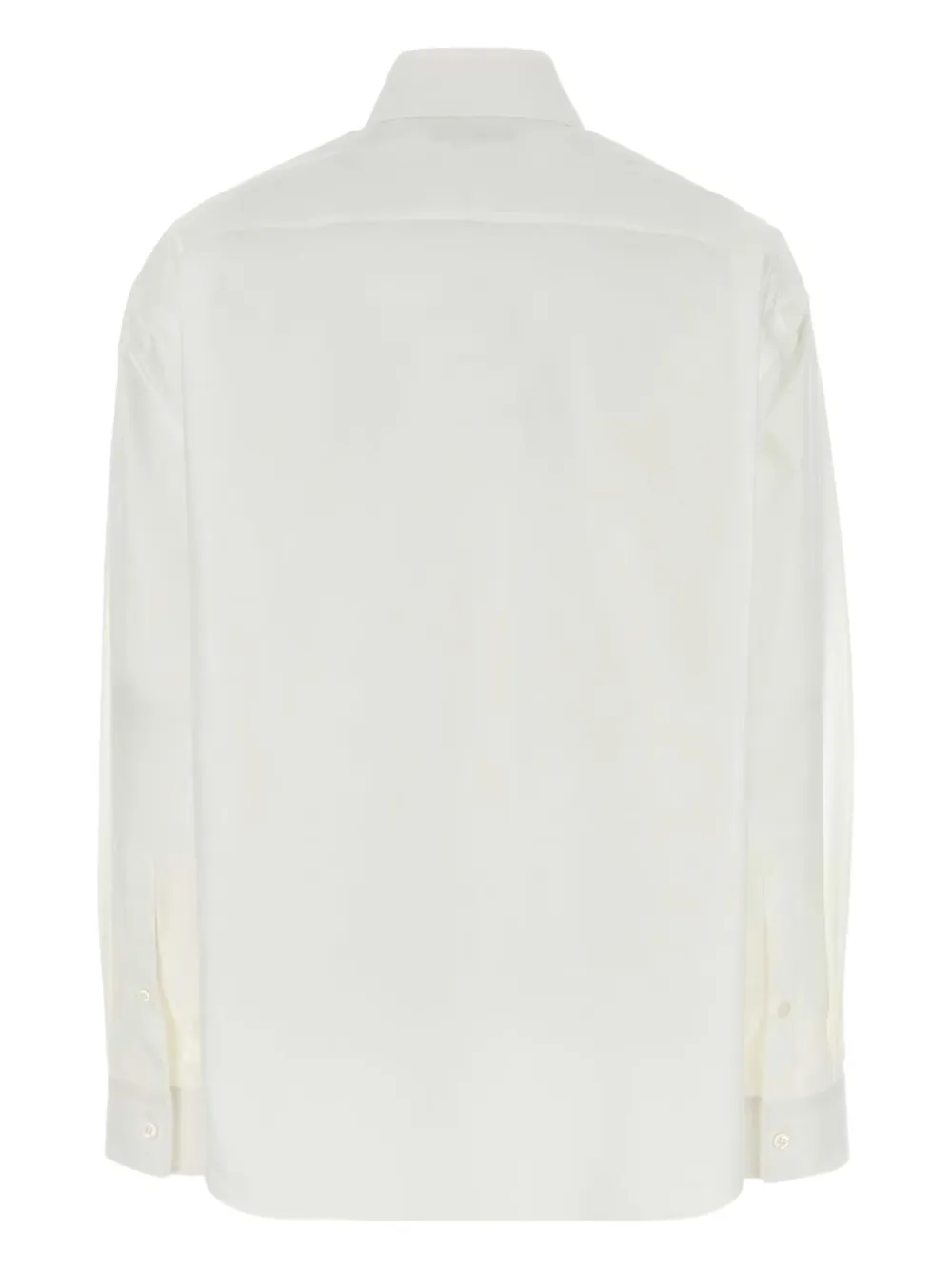 Balenciaga logo-embroidered poplin shirt Wit