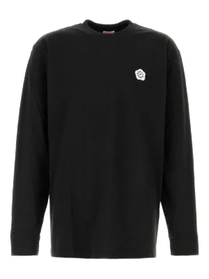Kenzo Boke Flower-patch Cotton Sweatshirt | Black | FARFETCH