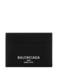 Balenciaga logo-print card holder - Black