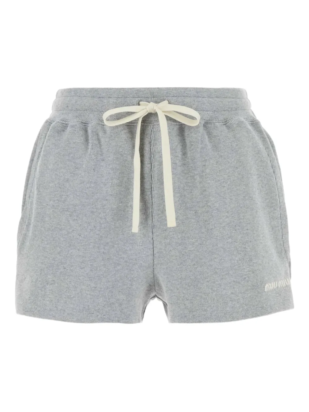 Miu Miu drawstring waist shorts | Grey | Image 1