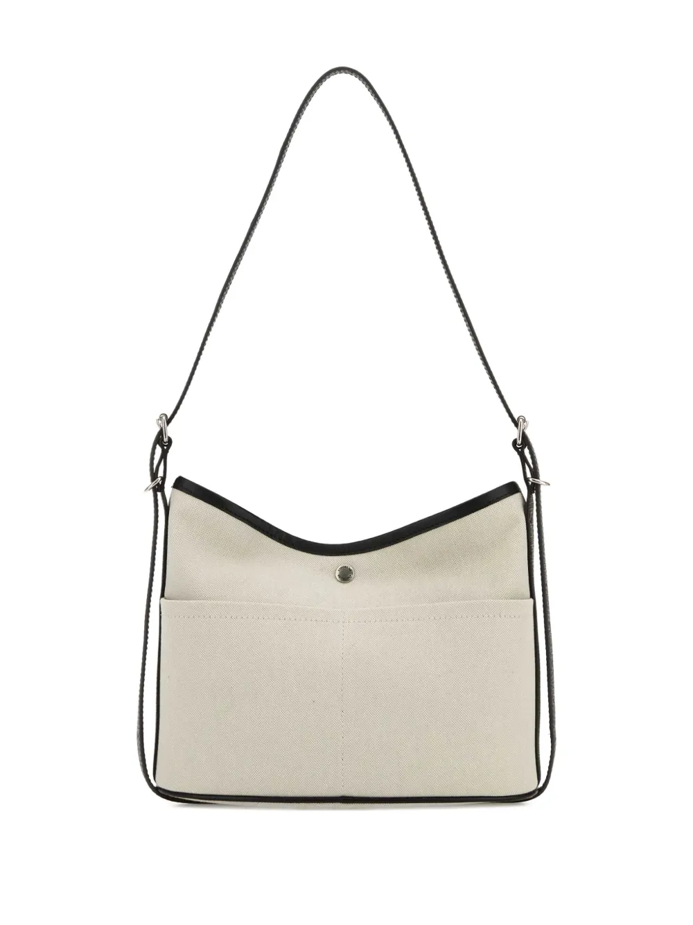 Balenciaga Biarri logo-plaque canvas shoulder bag Beige