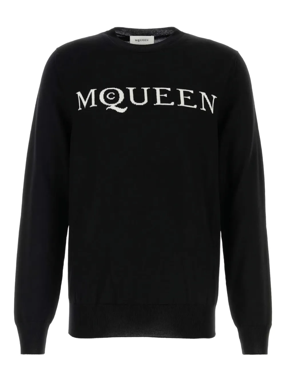 Alexander McQueen Intarsia gebreide trui Zwart