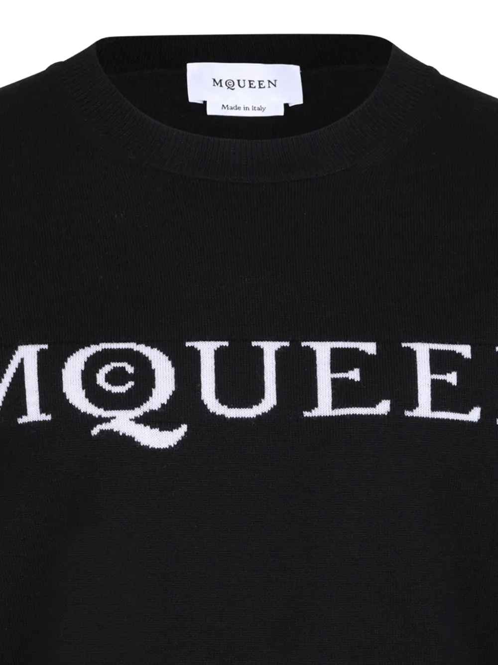Alexander McQueen Intarsia gebreide trui Zwart